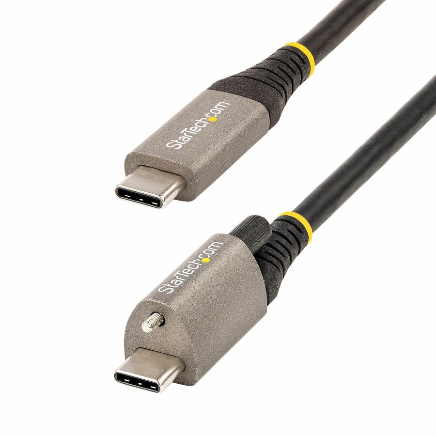 StarTech 50cm (20in) USB-C Cable, Top Screw Locking, USB 10Gbps, 100W (5A) PD, 8K 60Hz / 4K 144Hz DP Alt Mode, Thunderbolt Compatible