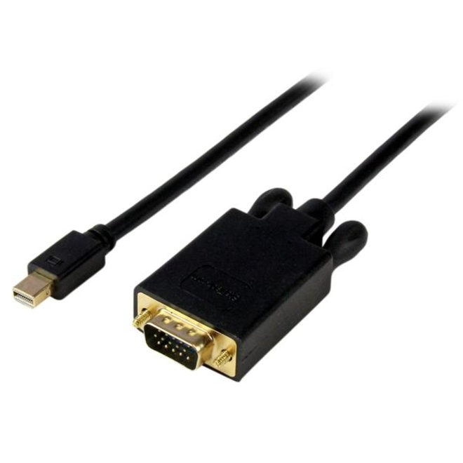StarTech 6ft Mini DisplayPort to VGA Cable, Active Mini DP to VGA Adapter Cable, 1080p, mDP 1.2 to VGA Monitor/Display Converter Cable