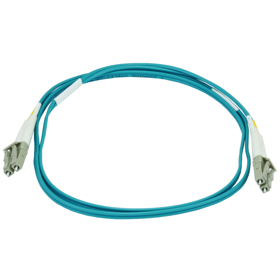 Monoprice 10Gb Fiber Optic Cable, LC/LC, Multi Mode, Duplex - 1 Meter (50/125 Type) - Aqua