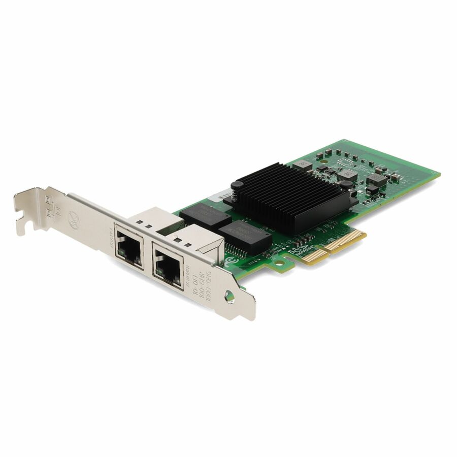 AddOn Intel I350T2 Comparable 10/100/1000Mbs Dual Open RJ-45 Port 100m PCIe x4 Network Interface Card