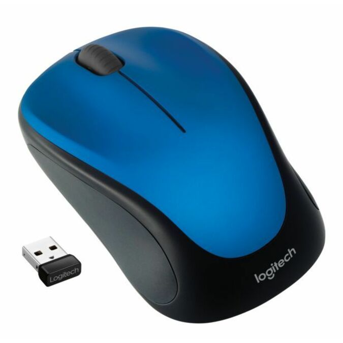 Logitech M317 Wireless Mouse, 2.4 GHz with USB Nano Receiver, 1000 DPI Optical Tracking, 12 Month Battery, Compatible with PC, Mac, Laptop, Chromebook (Steel Blue)