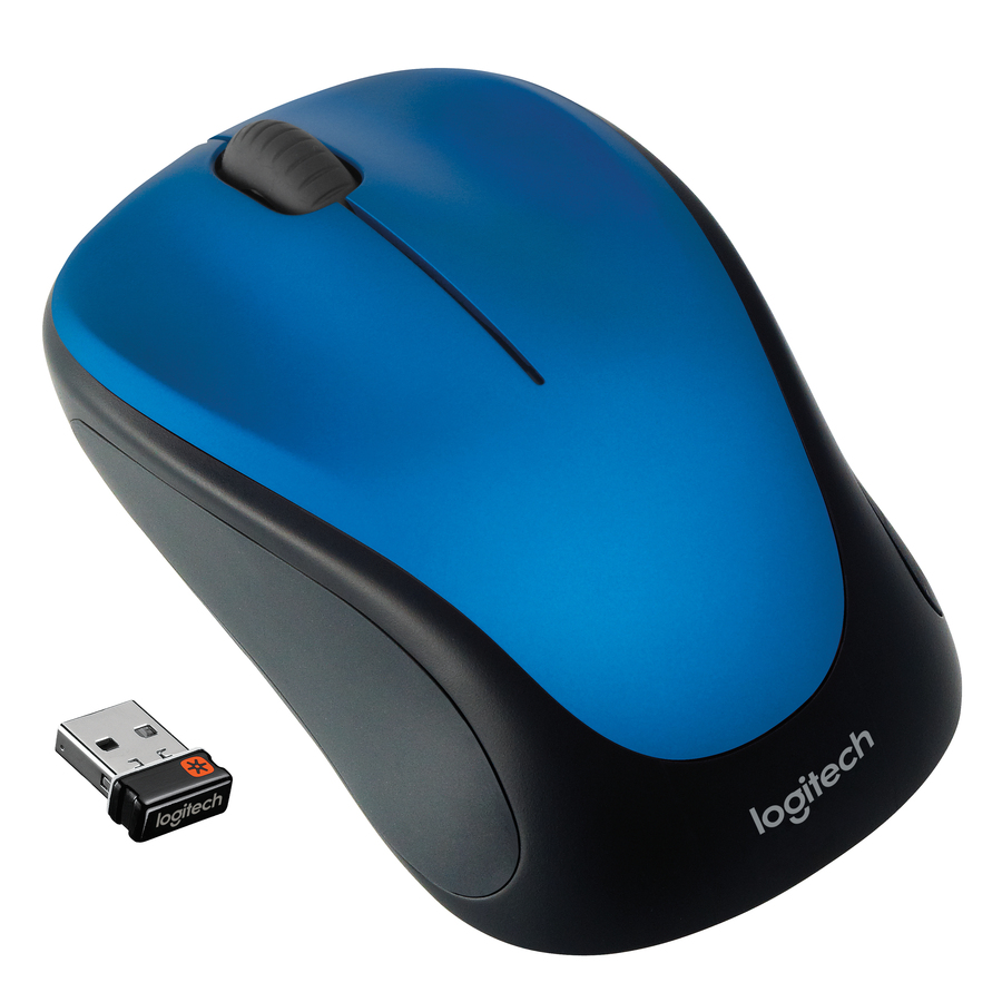 Logitech M317 Wireless Mouse, 2.4 GHz with USB Nano Receiver, 1000 DPI Optical Tracking, 12 Month Battery, Compatible with PC, Mac, Laptop, Chromebook (Steel Blue)