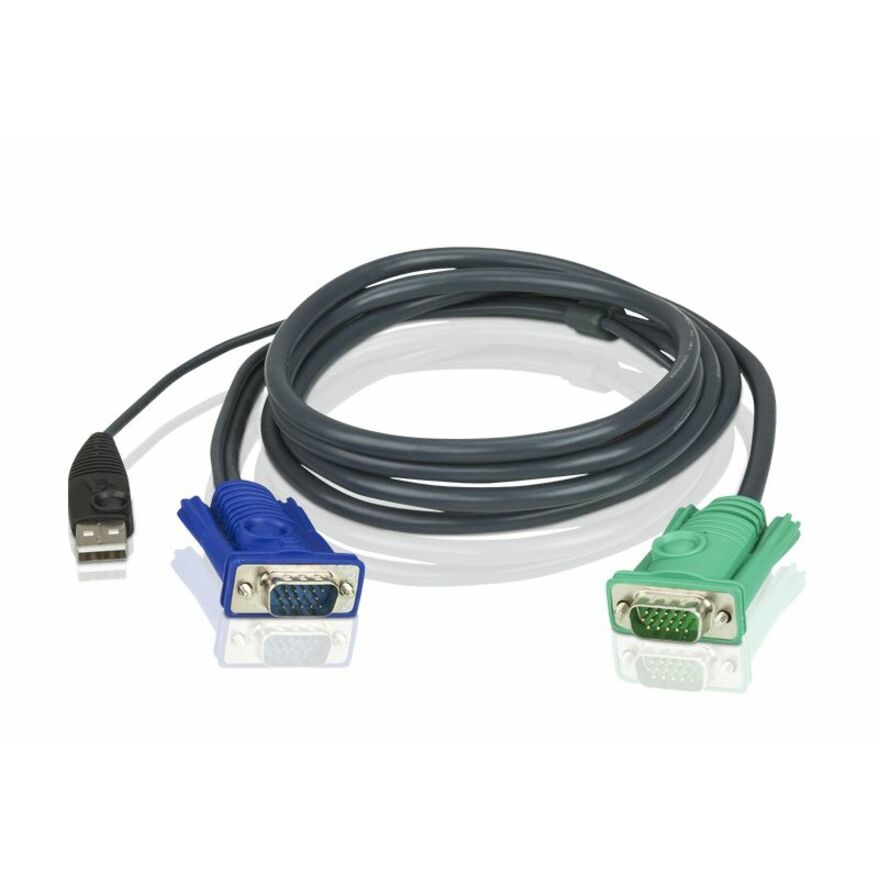 ATEN 15' USB KVM Cable - SPHD15 to VGA & USB A