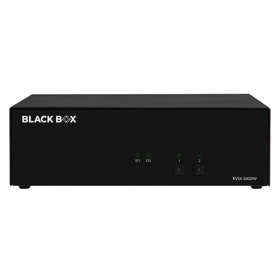 Black Box KVM Switch, NIAP 4.0 Certified - 2-Port, Dual-Monitor, FlexPort HDMI/DisplayPort
