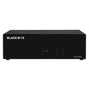 Black Box KVM Switch, NIAP 4.0 Certified - 2-Port, Dual-Monitor, FlexPort HDMI/DisplayPort