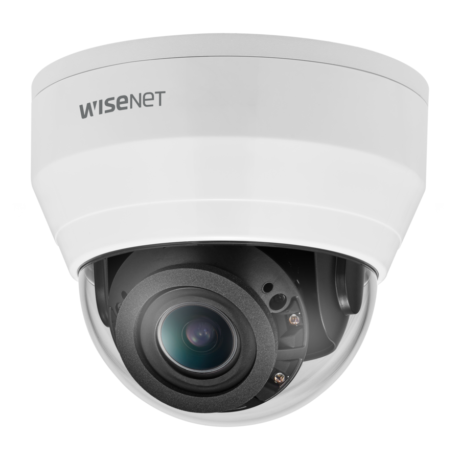 Wisenet QND-8080R 5 Megapixel Indoor Network Camera - Color - Dome - White