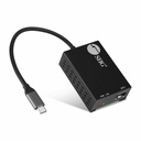 SIIG USB-C to SFP Fiber Gigabit Ethernet Adapter - TAA compliant - USB-C to SFP Gigabit Ethernet adapter allows you to quickly add a SFP Fiber Gigabit Ethernet connection through a USB-C port on your computer or other compatible device - Offers data transfer speeds of up to 1 Gbps - Security - Reliability - Power Saving - Metal Housing - TAA Compliant - Windows and Mac compatible