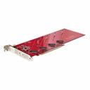StarTech.com Quad M.2 PCIe Adapter Card, x16 Quad NVMe or AHCI M.2 SSD to PCI Express 4.0, Up to 7.8GBps/Drive, For 2242/2260/2280/22110mm PCIe M-Key M2 SSDs, Bifurcation Required - PC/Linux Compatible - Quad M.2 PCIe Adapter Card enables installation of 4x PCIe M.2 SSDs (NVMe/AHCI) through an x16 PCI Express 4.0 slot; Read/write speeds up to 7.8GBps/drive; PCIe Bifurcation support is required; Windows/Linux; Vented full-profile bracket pre-installed
