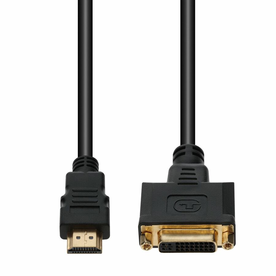 AddOn 8in HDMI (Male) to DVI-D Dual Link-24+1 pin (Female) Black Adapter, 1080P 60Hz