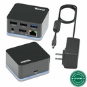 Plugable USB C Cube - Mini Docking Station, Compatible with Thunderbolt 3 Ports and Specific USB-C Systems - (No Host Charging, Connect 1x HDMI up to 4K @30Hz Monitor, Ethernet, 3x USB Ports), Driverless