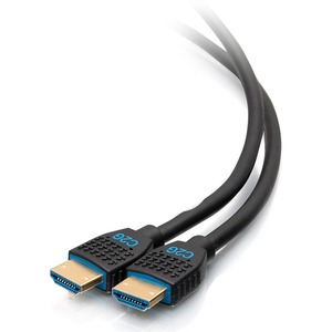 C2G 2ft Performance Series Ultra Flexible High Speed HDMI Cable w Ethernet - In-Wall CMG Rated - 4K 60Hz - M/M - Black - 2 ft HDMI A/V Cable for Audio/Video Device, Computer, Projector, Monitor - First End: 1 x HDMI 2.0 Digital Audio/Video - Male - Second End: 1 x HDMI 2.0 Digital Audio/Video - Male - Supports up to 4096 x 2160 - Gold Plated Connector - CMG, FT4 - 30 AWG - Black