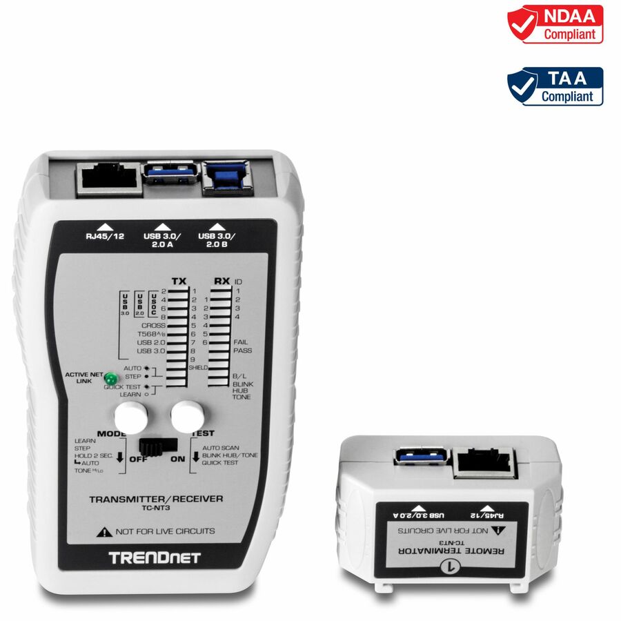 TRENDnet VDV and USB Cable Tester, TC-NT3