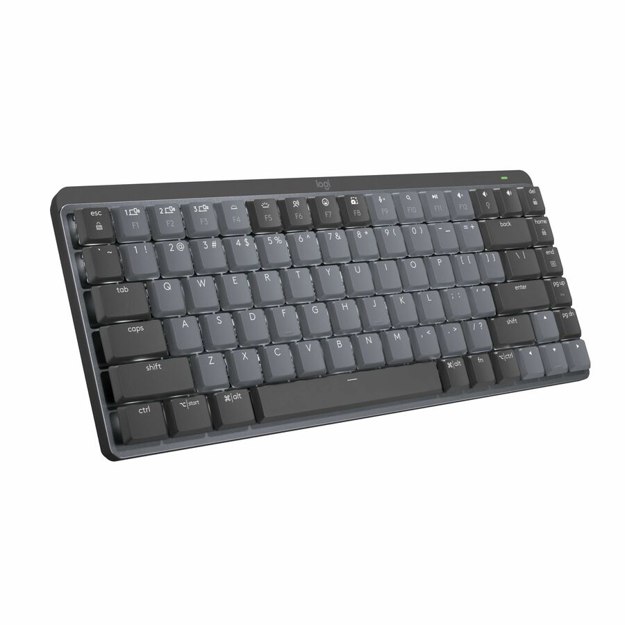 Logitech MX Mechanical Mini Minimalist Wireless Illuminated Keyboard, Linear Switches, Bluetooth, Graphite