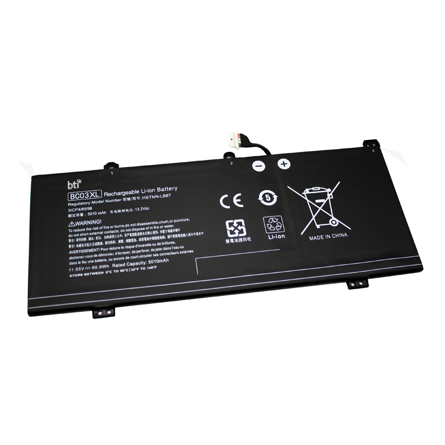 BTI Battery - Compatible OEM BC03XL L84398-005 HSTNN-LB8T BC03060XL-PL Compatible Model CHROMEBOOK 640E G1 CHROMEBOOK 640 G1