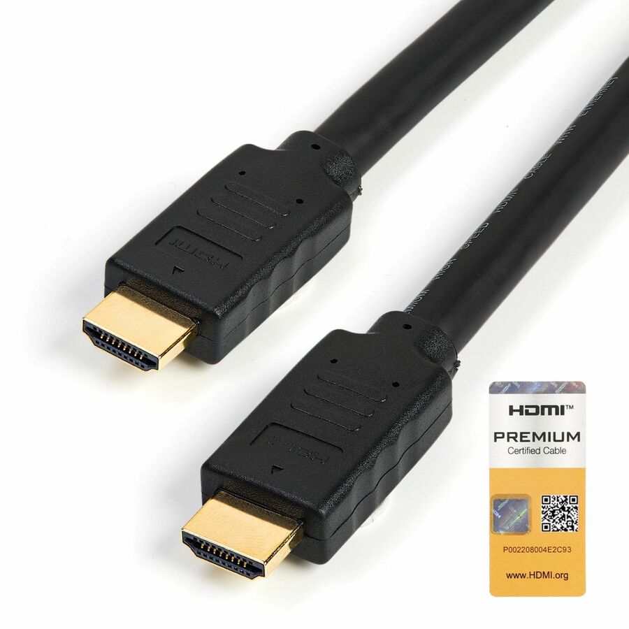 StarTech 15ft (5m) Premium Certified HDMI 2.0 Cable with Ethernet, High Speed Ultra HD 4K 60Hz HDMI Cable HDR10, UHD HDMI Monitor Cord