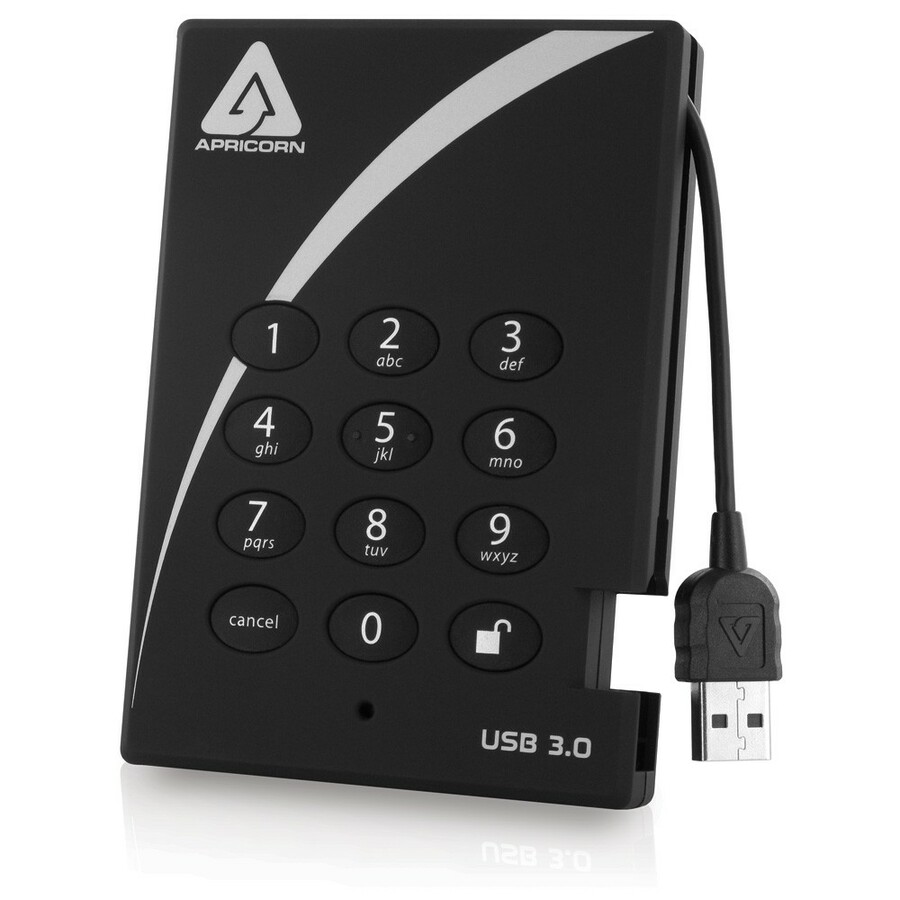 Apricorn Aegis Padlock A25-3PL256-500 500 GB Hard Drive - 2.5" External