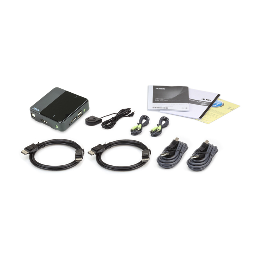 ATEN CS782DP 2-Port USB DisplayPort KVM Switch