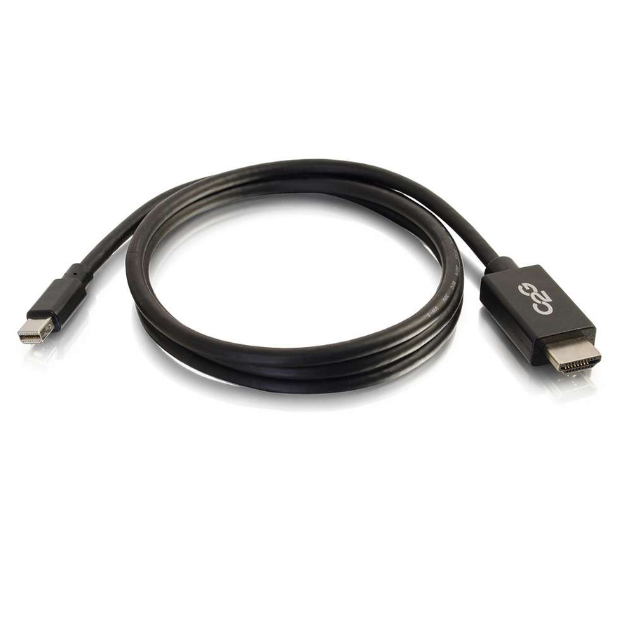 C2G 6ft Mini DisplayPort to HDMI Adapter Cable - M/M - HDMI/Mini DisplayPort for Projector, Monitor, HDTV, Tablet, Notebook - 6 ft - HDMI Digital Audio/Video - Mini DisplayPort Digital Audio/Video - TAA Compliant
