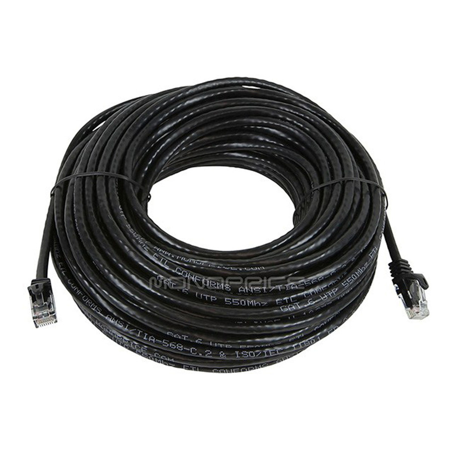 Monoprice FLEXboot Series Cat6 24AWG UTP Ethernet Network Patch Cable, 75ft Black