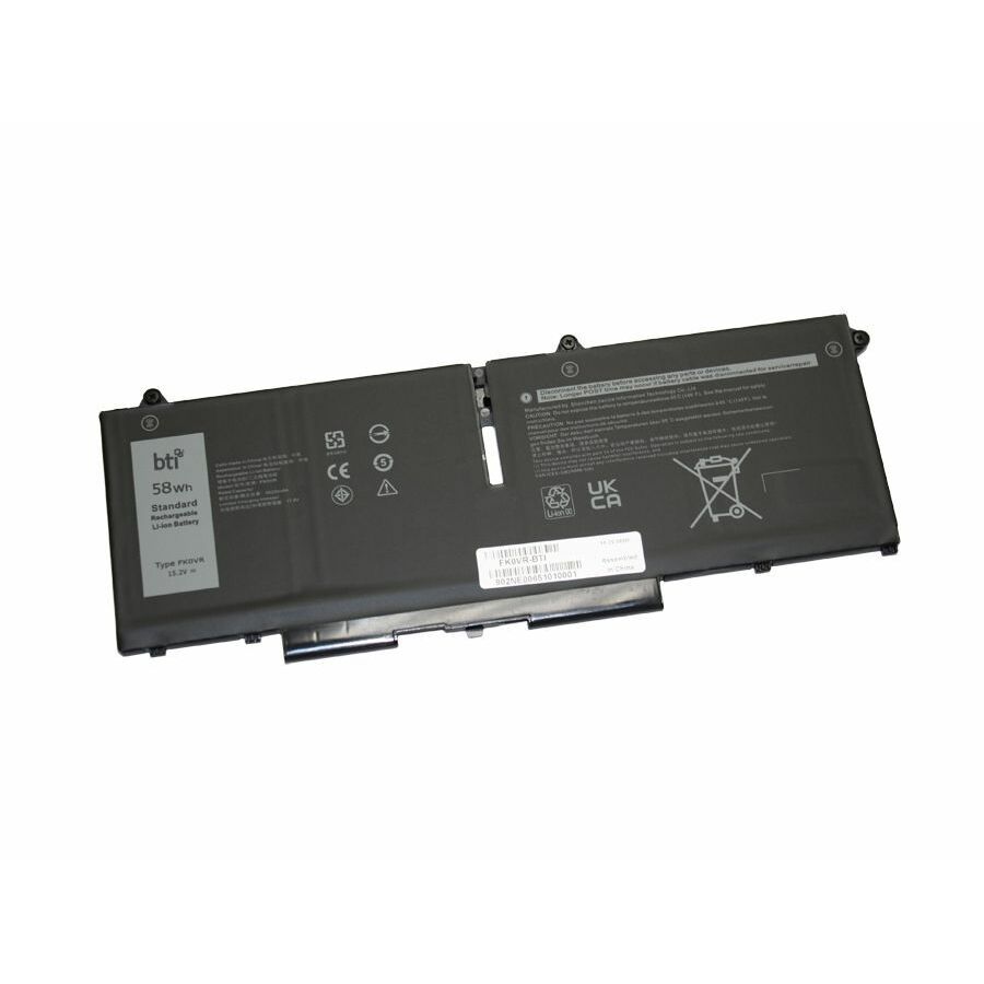BTI FK0VR-BTI 15.2V 58WHR LI-ION BATTERY 07KRV, 08P81K, 0PX0GF, 0Y86WG, 8P81K, CN-08P81K, CN-0PX0GF, CN-Y86WG, FK0VR, H4PVC, PX0GF, Y86WG