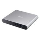 Aten 2-Port USB-C Gen 1 Dock KVM Switch with Power Pass-through