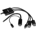 StarTech 2m 6 ft HDMI, DisplayPort or Mini DisplayPort to HDMI Converter Cable - HDMI, DP or Mini DP to HDMI Adapter
