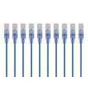 Monoprice 10-Pack, SlimRun Cat6A Ethernet Network Patch Cable, 1ft Blue