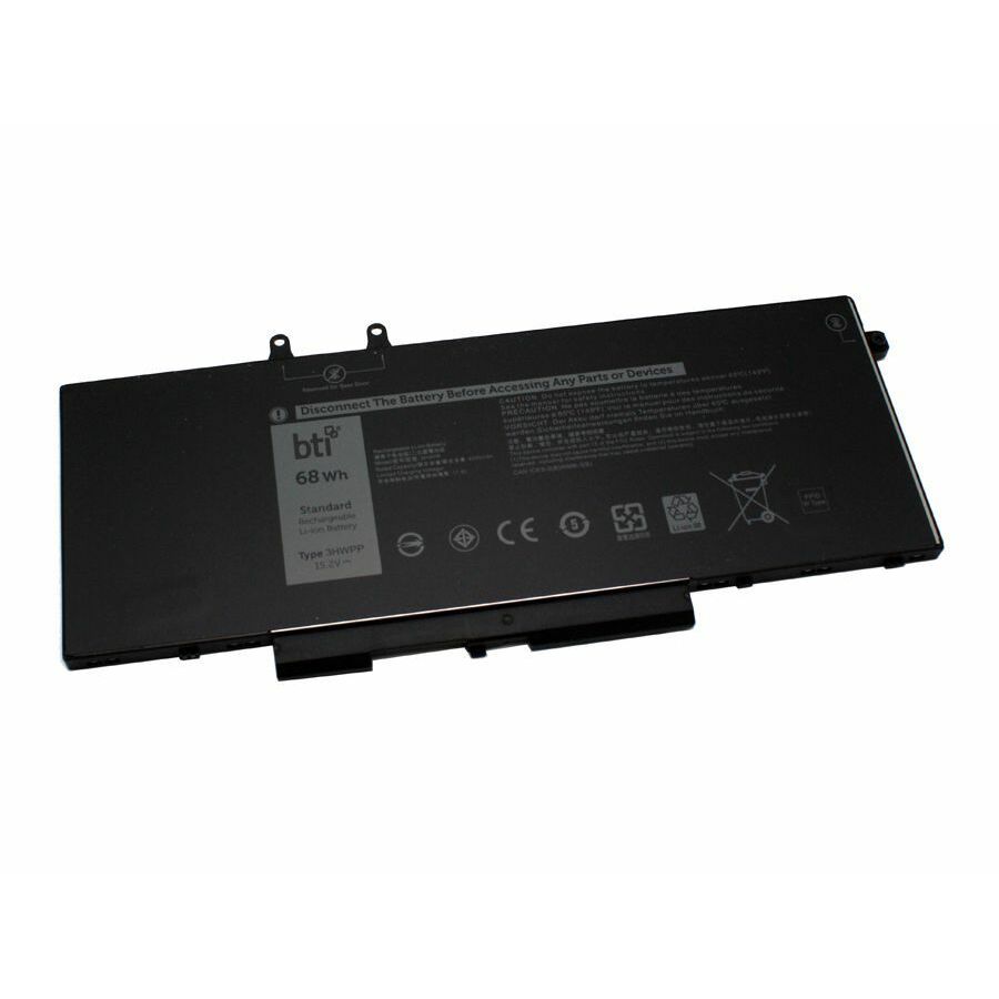 BTI 3HWPP-BTI 15.2V 68WHR LI-ION BATTERY 10X1J, 1VY7F, 3HWPP, 3PCVM, 3YNXM, JG75F, N2NLL, T6DC2, YPVX3