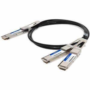 AddOn Arista Networks® CAB-D-2Q-200G-1M Compatible TAA Compliant 200GBase-CU QSFP-DD 200G to 2xQSFP28 100G NRZ Direct Attach Cable (Passive Twinax, 1m)