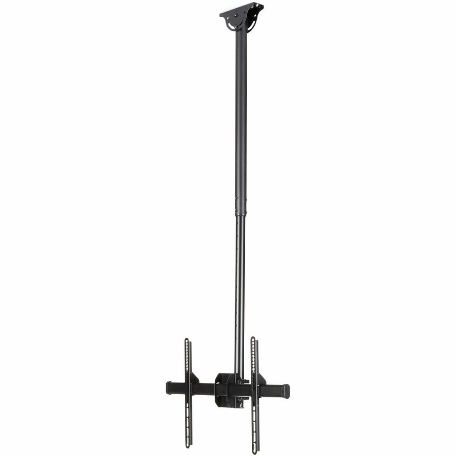 StarTech.com TV Ceiling Mount, Full-Motion Hanging Single Screen Vesa Mount for 32"-75" TVs / Displays - Height Adjustable Telescopic Pole - Full motion single TV ceiling mount for VESA displays up to 75" - Adjust. telescopic pole, 3.5' to 5' (1 to 1,5m) - Weight capacity 110lb (50kg) - Swivel +180/-180 degrees / Tilt -25 degrees without tools - TV bracket features a hook-and-mount design