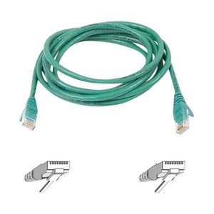 Belkin High Performance Cat6 Cable - RJ-45 Male - RJ-45 Male - 25ft - Green