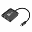 SIIG 1x2 USB-C to HDMI 4K60 MST Hub Splitter - USB-C input to 2-port HDMI output - 32.4Gbps video bandwidth - Supports 4K HDR and HDCP 2.2 - Dual USB-C (DP Alt-mode) to HDMI MST Hub Splitter - Dual 4K 60Hz HDMI Monitors - Video Splitter for Extended Desktop Mode - DP Alt-mode Multi-Stream Transport (MST) Hub / HBR 3 / 7.1 ch audio - No driver required - MST for Windows PCs Only - Mac OS does not support MST function and only for Mirror mode - 2 years warranty