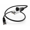 Unirise Cat.5e Patch Network Cable - 5 ft Category 5e Network Cable for Network Device - First End: 1 x RJ-45 Network - Male - Second End: 1 x RJ-45 Network - Male - Patch Cable - Shielding - Black