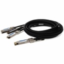 AddOn Arista Networks® CAB-D-4Q-400G-2-5M to Mellanox® MCP7F60-W02AR26 Compatible TAA 400GBase-CU QSFP-DD 400G to 4xQSFP56 100G PAM-4 Direct Attach Cable (Passive Twinax, 2.5m)