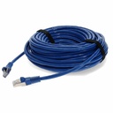 AddOn 35ft Blue CAT 7 Shielded (S/FTP) PVC Ethernet Cable Snagless Bubble Boot RJ-45 M/M