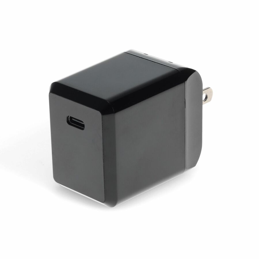 AddOn Wall Charger 1X USB-C 3.1 5V at 3A, 9V at 2A, or 12V at 1.5A 18W total, Black