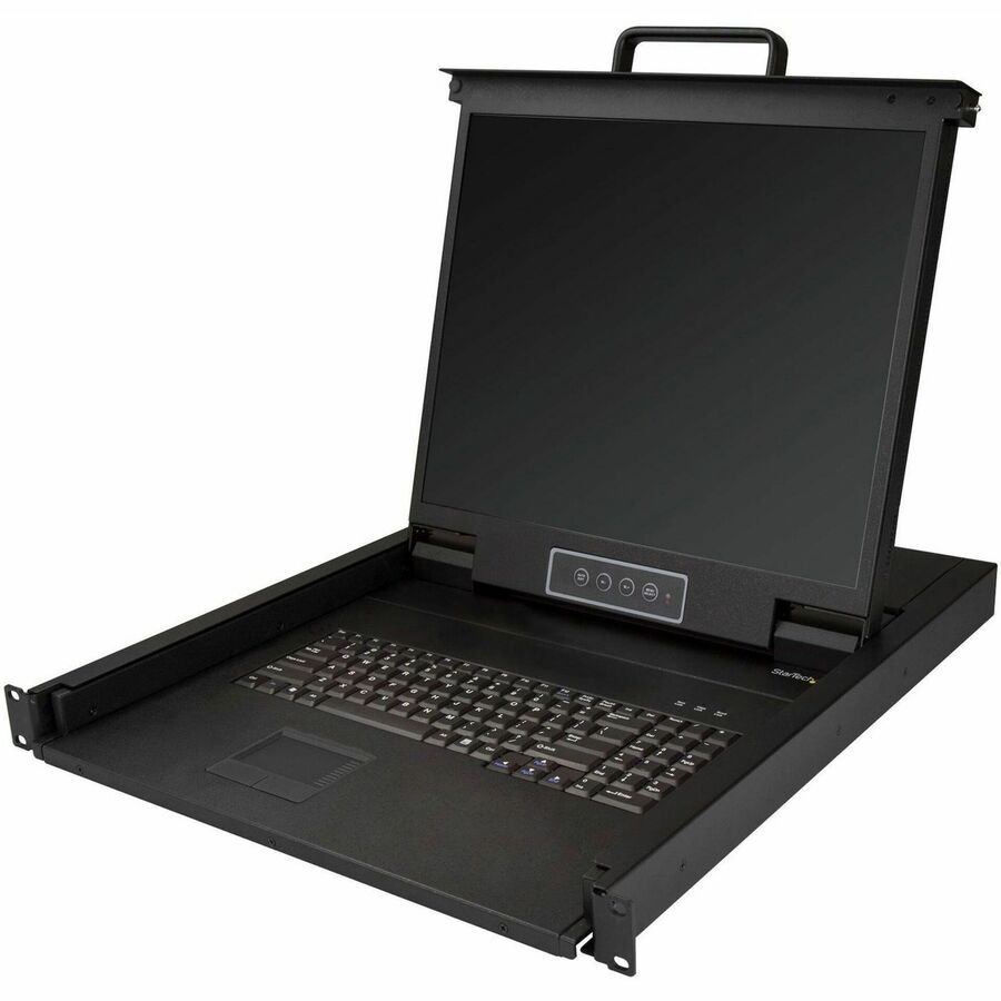 StarTech Rackmount KVM Console - 1U 19" LCD Monitor Single Port VGA KVM Server Rack Drawer includes Cables & Hardware - USB Support