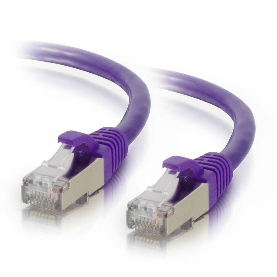 C2G-7ft Cat6 Snagless Shielded (STP) Network Patch Cable - Purple