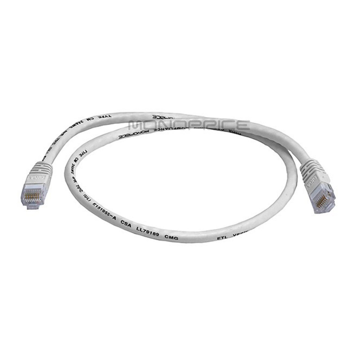 Monoprice 2FT 24AWG Cat6 550MHz UTP Ethernet Bare Copper Network Cable - White