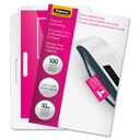 Fellowes Glossy Pouches - ID Tag punched, 10 mil, 100 pack