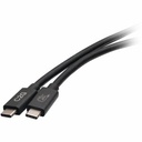 C2G 3.3ft (1m) USB 4.0 USB-C to C (48V 5A) 240W Charging Cable - Black - 3.28 ft USB-C Video/Data Transfer Cable for Gaming Notebook, Workstation, Hub, Docking Station, Notebook - First End: 1 x USB4 Type C - Male - Second End: 1 x USB4 Type C - Male - 40 Gbit/s - Supports up to 7680 x 4320 - VW-1 - Black
