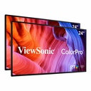 ViewSonic VP2468A_H2 24 Inch 1080p Dual Pack Head-Only ColorPro Monitors, 100% sRGB and Pantone Validated for Dual Screen Graphic Design, Advanced Ergonomics, 65W USB-C, and DisplayPort Daisy Chain