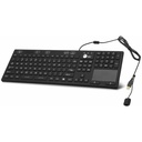 SIIG Industrial/Medical Washable & Dustproof Keyboard w/ Touchpad - Industrial/Medical Grade Washable & Dustproof Keyboard with Touchpad - USB Keyboard - IP68 Compliant - 110-key Layout - 5 levels brightness - Silent Keycap - Silicone Material - Work for Windows/Mac system