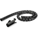 StarTech 1.5m / 4.9ft Cable Management Sleeve - Spiral - 25mm / 1" Diameter - W/ Cable Loading Tool - Expandable Coiled Cord Organizer