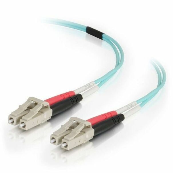 C2G 8m LC-LC 50/125 Duplex Multimode OM4 Fiber Cable - Aqua - 26ft