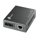 TP-LINK MC210CS - Gigabit SFP to RJ45 Fiber Media Converter - Fiber to Ethernet Converter - Grey - 10/100/1000Mbps RJ45 Port to 1000Base-LX Single-Mode Fiber