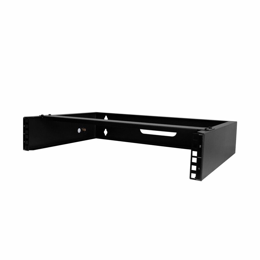 StarTech 2U Wall Mount Rack, 14in Deep, 19 inch Wall Mount Network Rack, Wall Mounting Patch Panel Bracket for Switch/IT Equipment