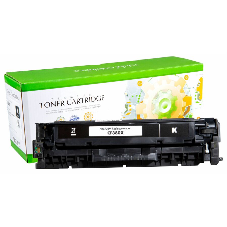Static Control Remanufactured Laser Toner Cartridge - Single Pack - Alternative for HP 312X (CF380X) - Black - 1 Pack