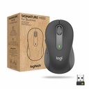 Logitech Signature M650 for Business Wireless Mouse, For Small to Medium Sized Hands, Logi Bolt, Graphite - Wireless - Bluetooth/Radio Frequency - Graphite - USB - 4000 dpi - Scroll Wheel - Medium Hand/Palm Size - Right-handed