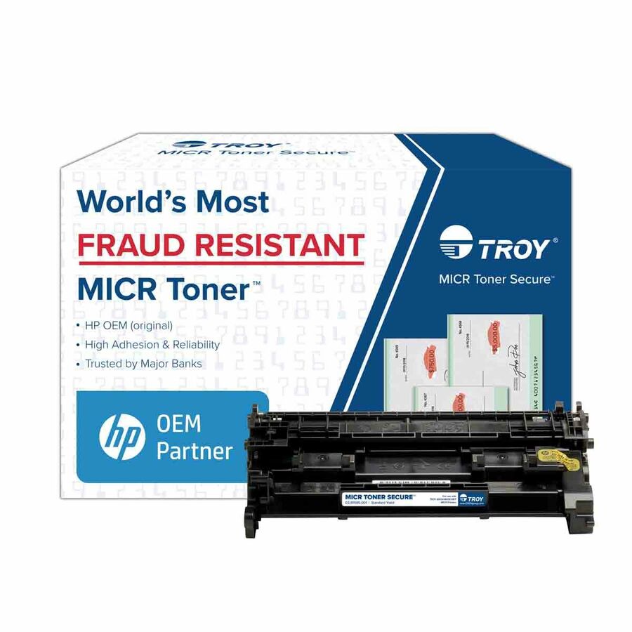 Troy Toner Secure Original MICR Standard Yield Laser Toner Cartridge CF258A - Black - 1 Pack